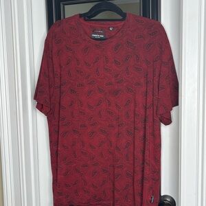 Kenneth Cole Red Paisley Men's Shirt